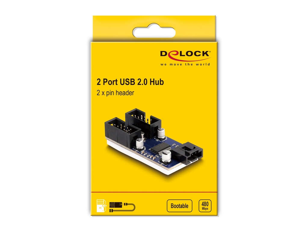 Delock USB 2.0 9pin header Hub, 30cm - image 7 [cb0106d92e]