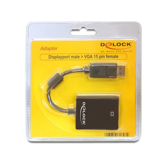 Delock DisplayPort í VGA breytistykki, svart - image 2 [ba5039451d]