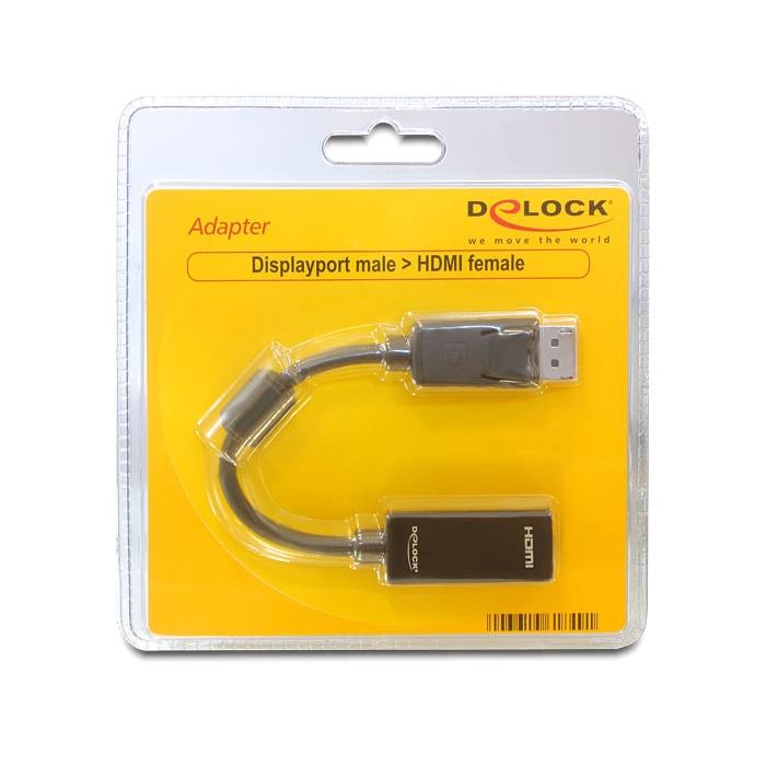 Delock DisplayPort í HDMI breytistykki, svart - image 2 [d25ea19300]