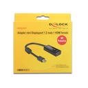 Delock Mini DisplayPort í HDMI 4K breytistykki, svart - image 2 [d3d75664b4]