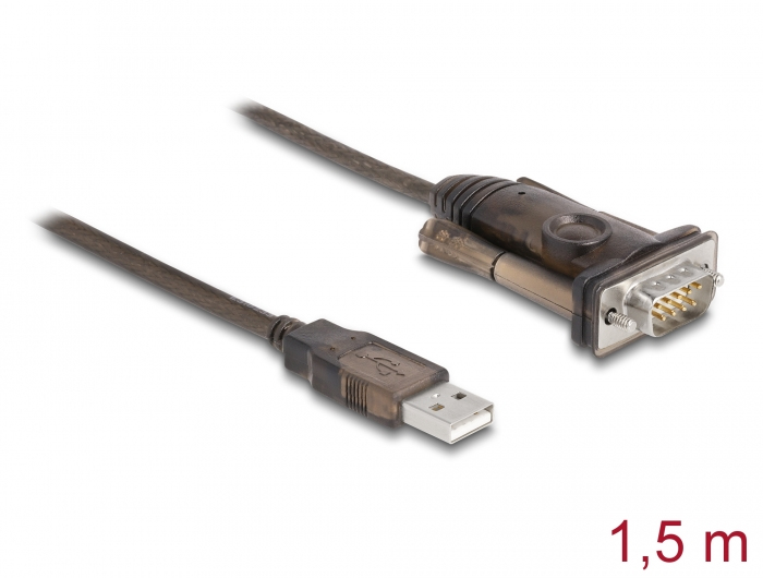 Delock USB-A 2.0 í Serial (9pin RS-232) breytikapall, 1,5m - image 3 [a91d1c4446]