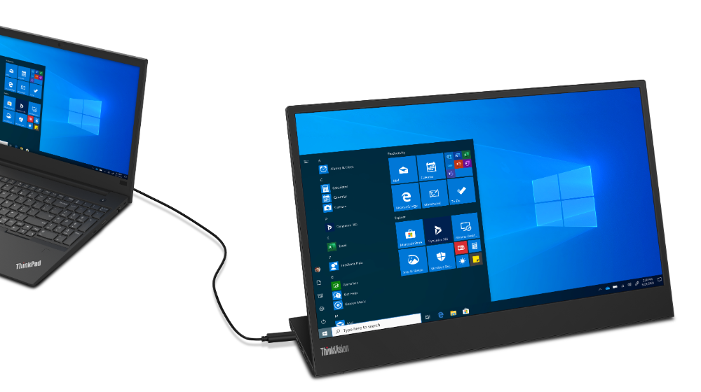 Lenovo ThinkVision M15 15,6'' FHD IPS ferðaskjár, innb. Standur - image 2 [a3eb84855b]