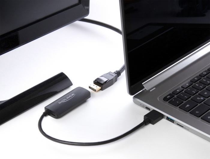 HDMI í DisplayPort 1.2 4K 60Hz Active breytistykki, svart - image 3 [40f1d06f18]