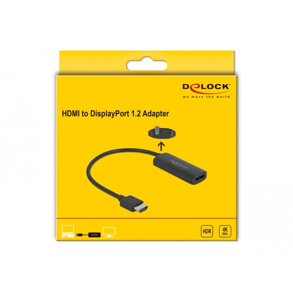 HDMI í DisplayPort 1.2 4K 60Hz Active breytistykki, svart - image 8 [abaabc142e]
