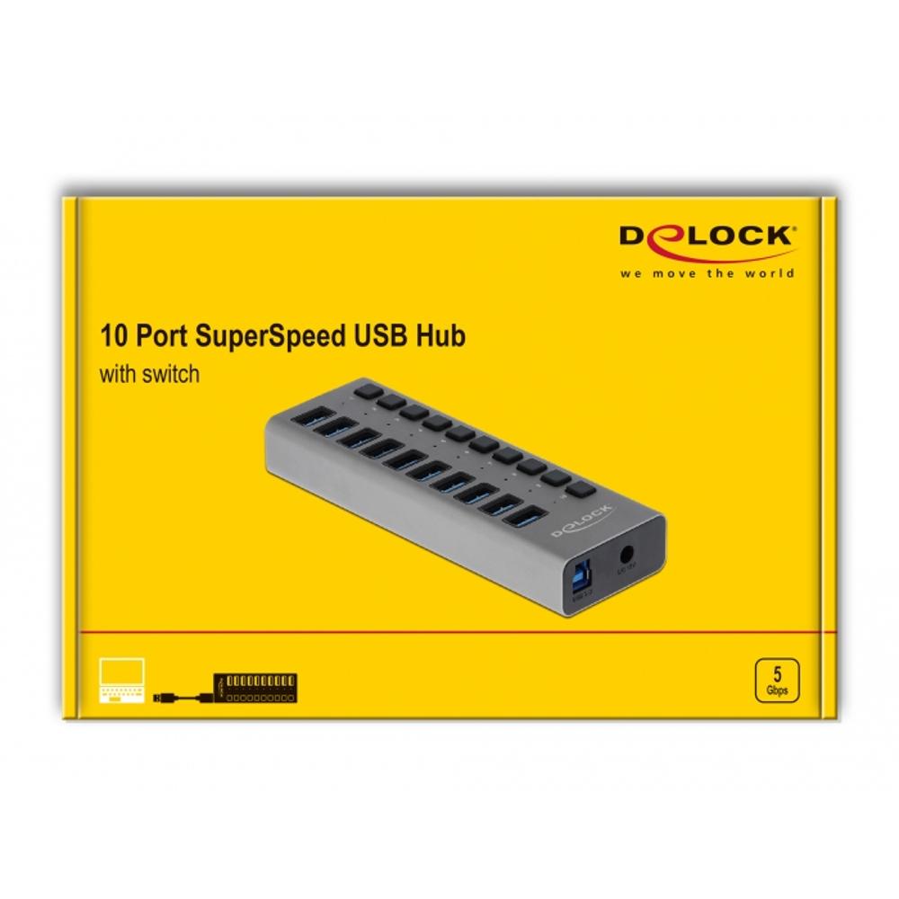 Delock 10 porta USB 3.0 Hub með svissum - image 8 [7deef83f15]