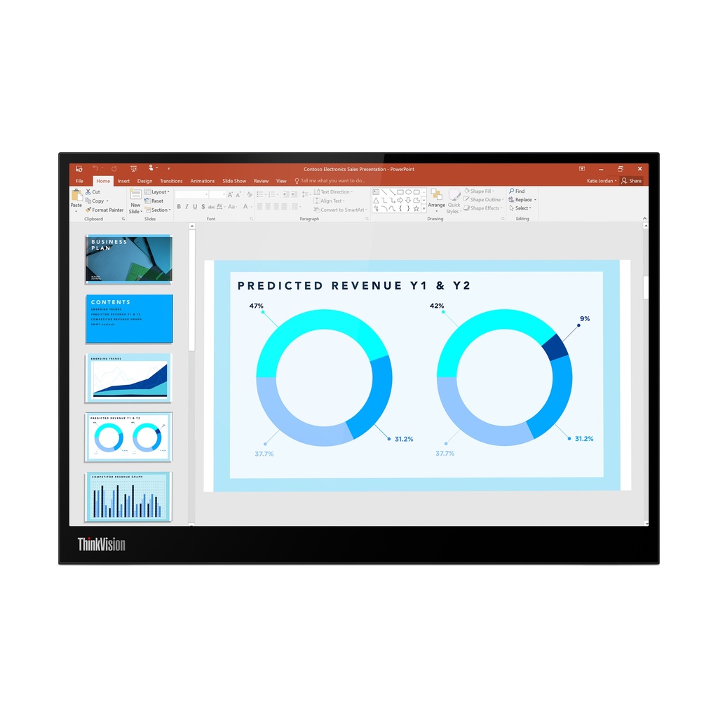 Lenovo ThinkVision M14d 14'' 2.2K IPS ferðaskjár, innb. Standur - image 2 [836882da3b]