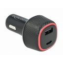 63W Delock 1x USB-C, 1x USB-A PD hleðslutæki í bíl, svart - image 4 [985287b220]