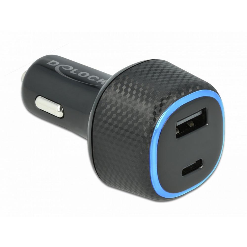 63W Delock 1x USB-C, 1x USB-A PD hleðslutæki í bíl, svart - image 6 [d4b13a9f9c]