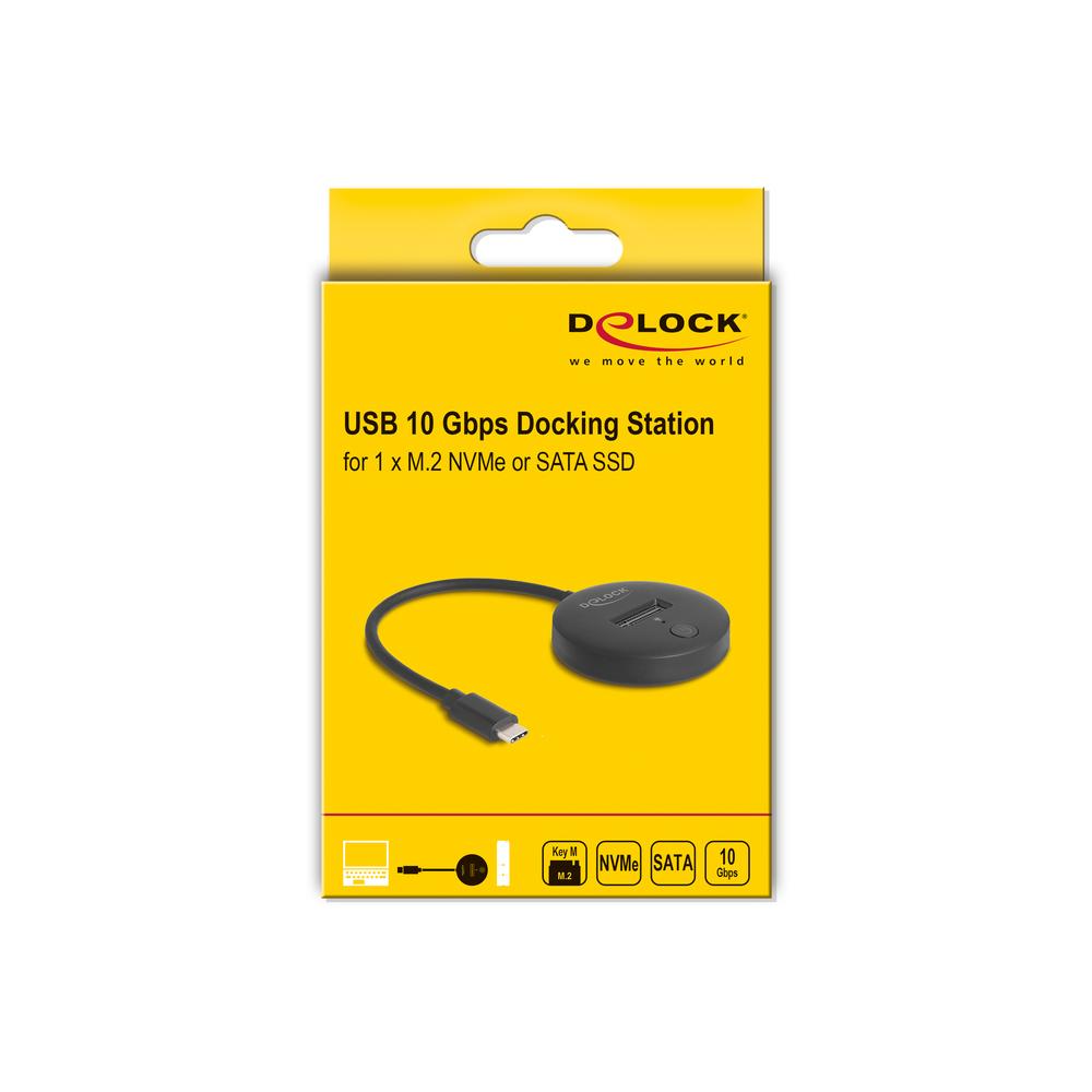 Delock M.2 NVMe og SATA USB-C 10Gbps dokka - image 6 [2bbe323bcc]