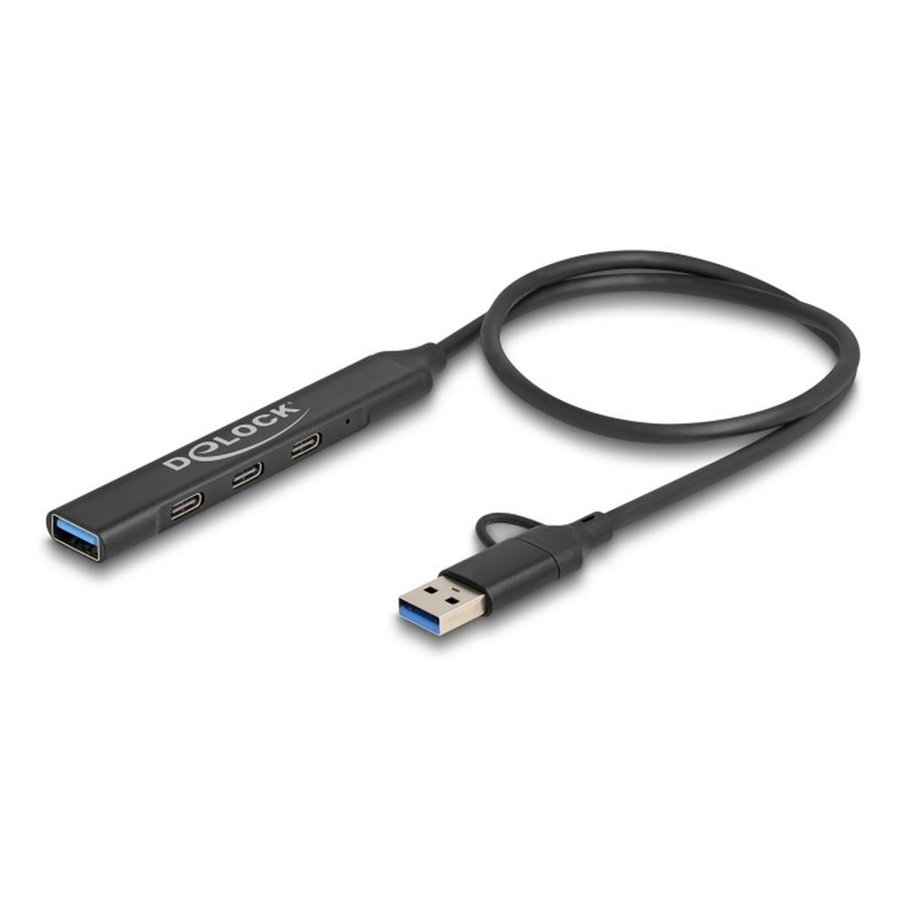Delock 4 porta Slim HUB með USB-C/USB í 3x USB-C & USB 5Gbps - image 4 [b18b28ee07]