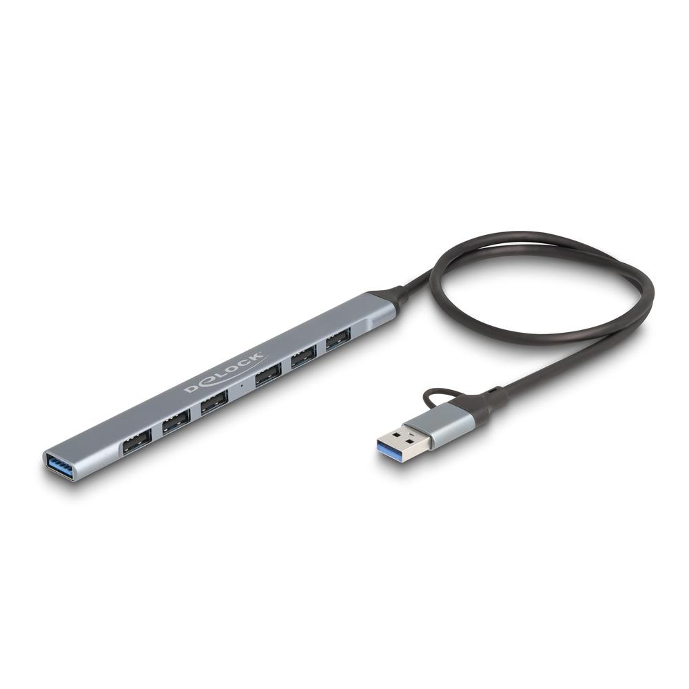 Delock 7 porta Slim HUB með USB-C/USB í 6x USB & USB 5Gbps - image 4 [1ce642f0c0]