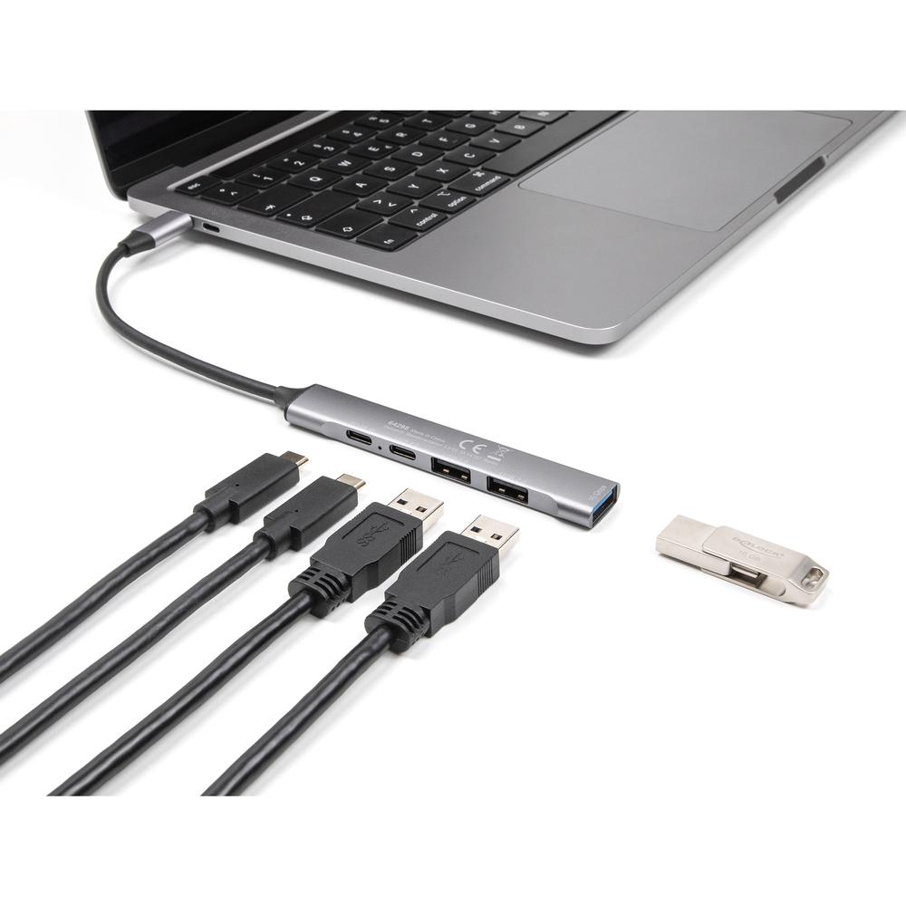 Delock 5 porta Slim HUB, 3x USB & 2x USB-C (1xPD 95W) - image 4 [7c97840f89]