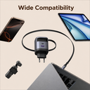 45W UGREEN 1x USB-C, 1x USB-A PPS PD QC hleðslutæki, með útdraganlegum USB-C kapli - image 5 [b7a8032d25]