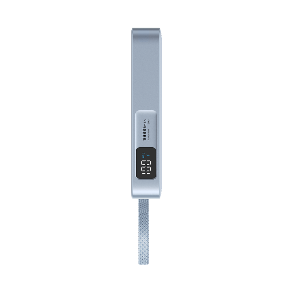 UGREEN MagFlow 10.000mAh ferðarafhlaða, Qi2.2 þráðlaus hleðslu, innb. USB-C kapall - image 2 [24c8e7582b]