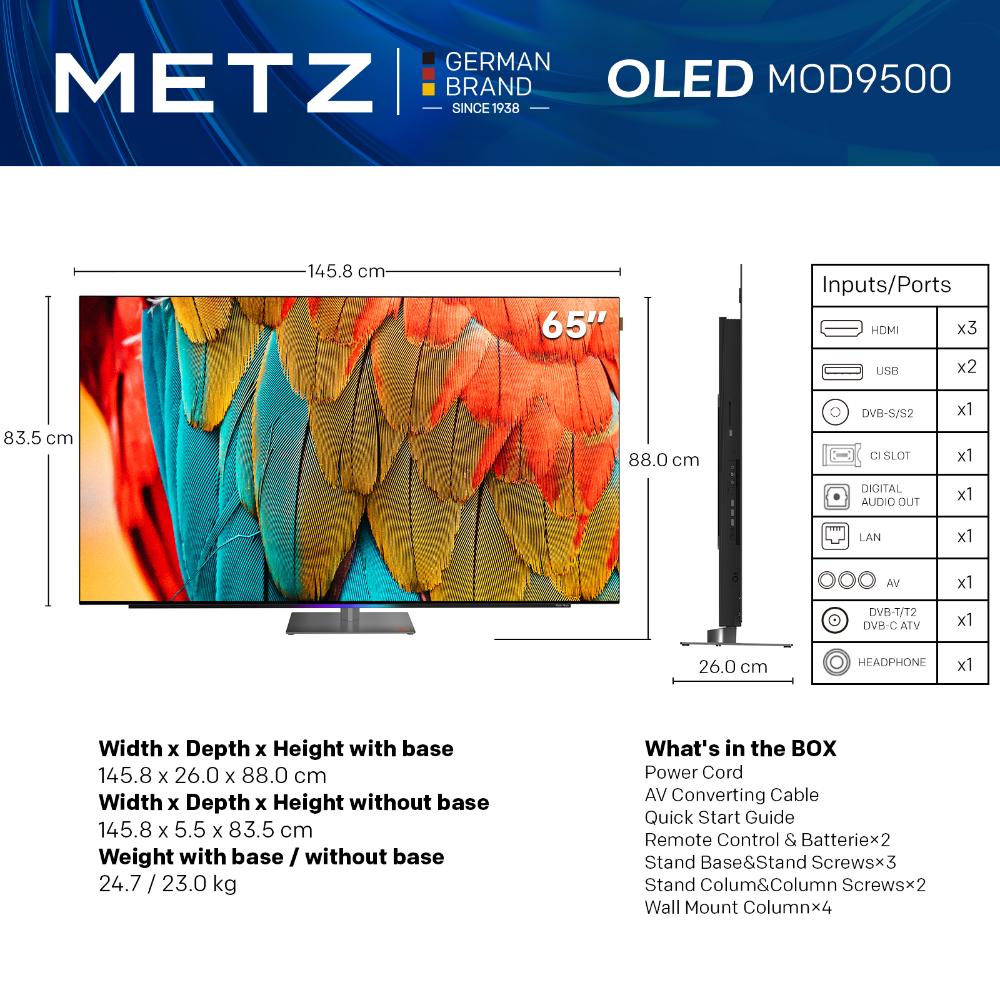 Metz 65" OLED 120Hz 4K Dolby Vision/Atmos Google TV snjallsjónvarp - image 2 [a6938cadb7]