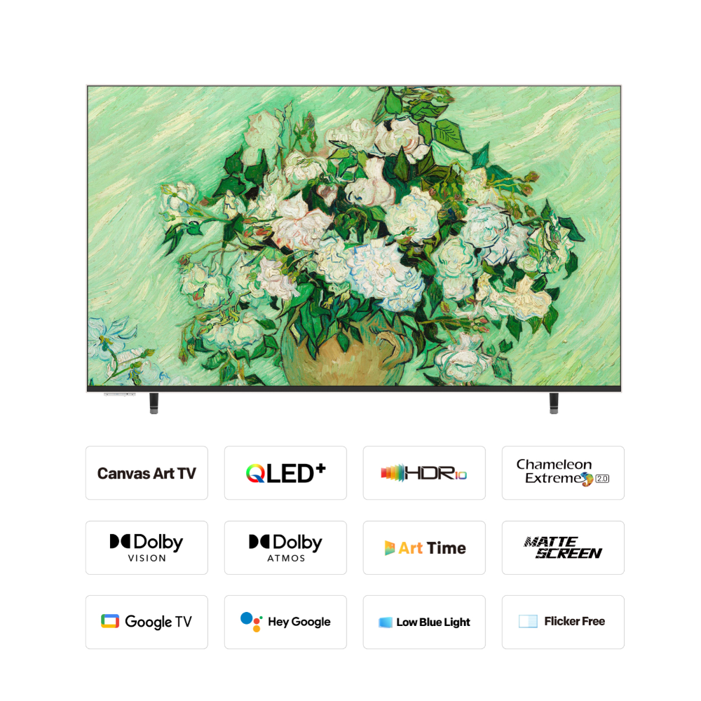 Metz 65" Frame QD QLED+ Canvas 4K Dolby Vision/Atmos Google TV snjallsjónvarp - image 5 [f8a08593ea]