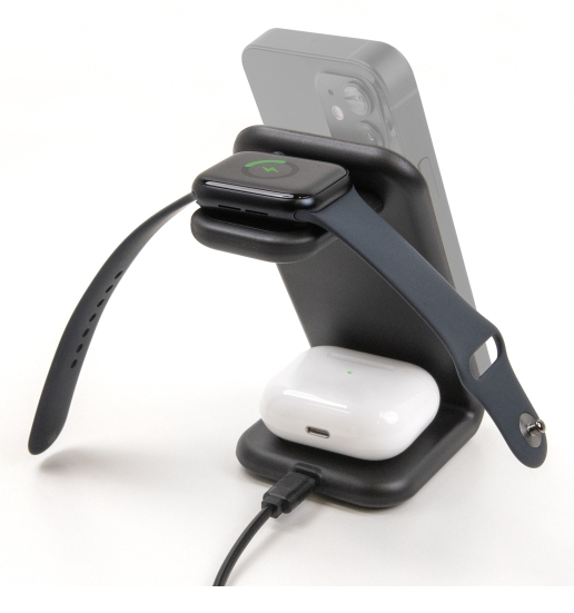 15W Delock 3-in-1 þráðlaust segulhleðslutæki, svart - image 7 [2c68872ffb]
