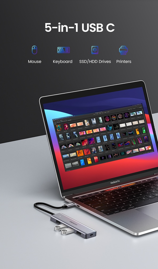 UGREEN USB-C í 4xUSB 3.0 dokka - image 13 [a090009941]