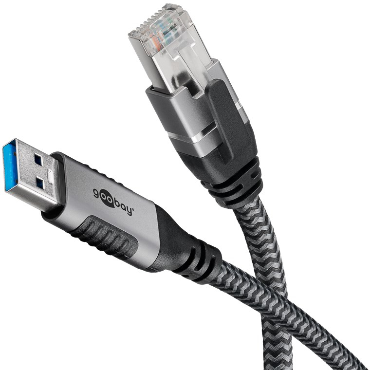 USB-A í RJ45 netsnúra, Grá, 1.5m - image 3 [422dcf0079]