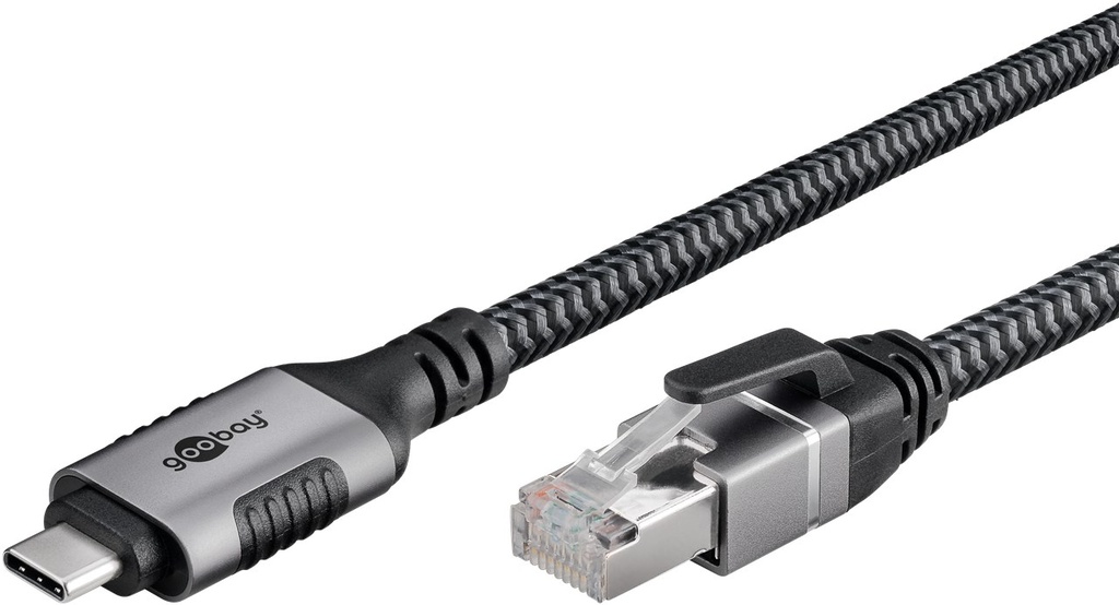 USB-C í RJ45 netsnúra, Grá, 3.0m - image 5 [f3b97cede0]