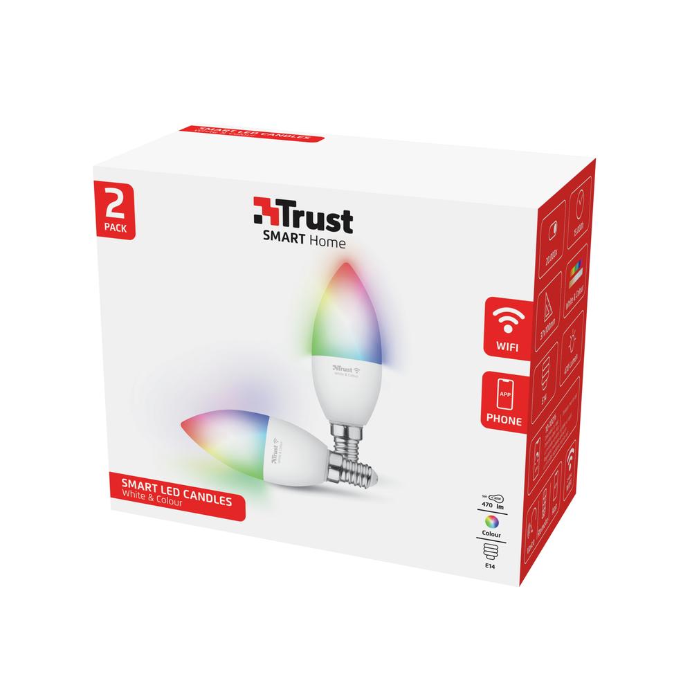 Trust E14 LED RGBCW Candle WiFi snjallperur, 2 í pakka - image 6 [887c3d8b16]
