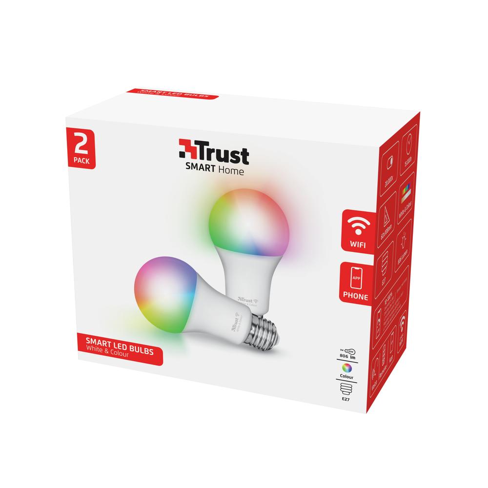 Trust E27 LED RGBCW WI-FI snjallperur, 2 í pakka - image 10 [55570ac492]