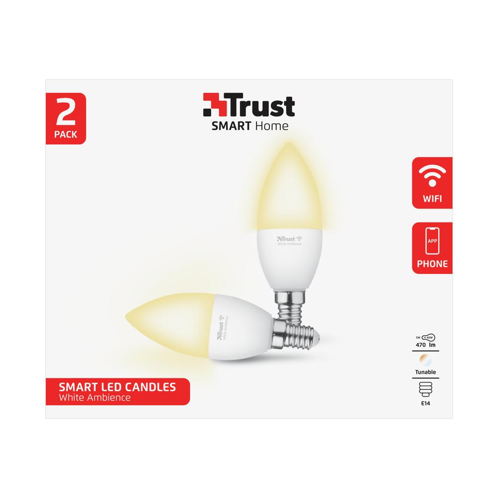Trust E14 LED CCT Candle WiFi snjallperur, 2 í pakka - image 12 [dc8b23ef69]