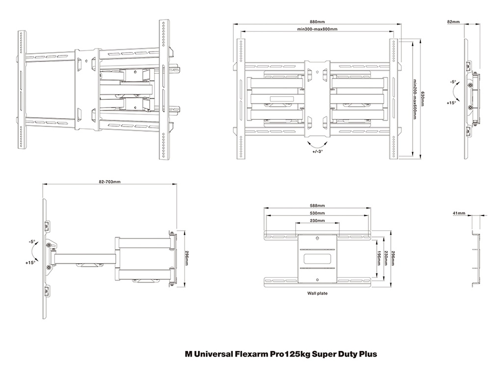 Multibrackets Universal FlexArm Pro Super 55-110" - image 17 [38ea1dc9cc]