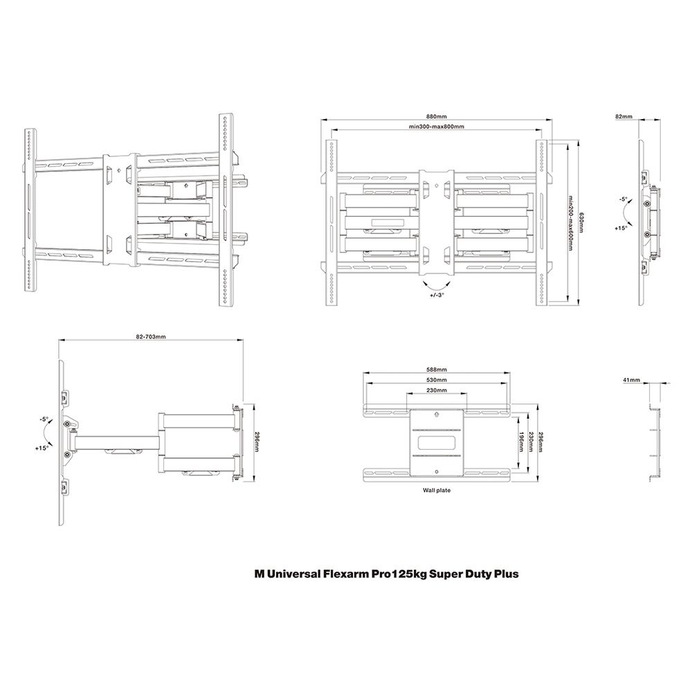 Multibrackets Universal FlexArm Pro Super 55-110" - image 18 [f143755a1f]