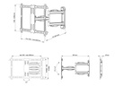 Multibrackets Universal Veggfesting Flex Arm Pro 40"-70" 40kg, hvítur - image 11 [53ed2b9907]