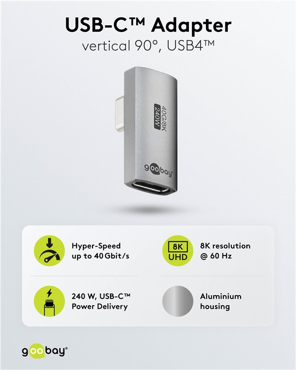 Goobay USB-C í USB-C 90° breytistykki - image 5 [21d0c8e85c]