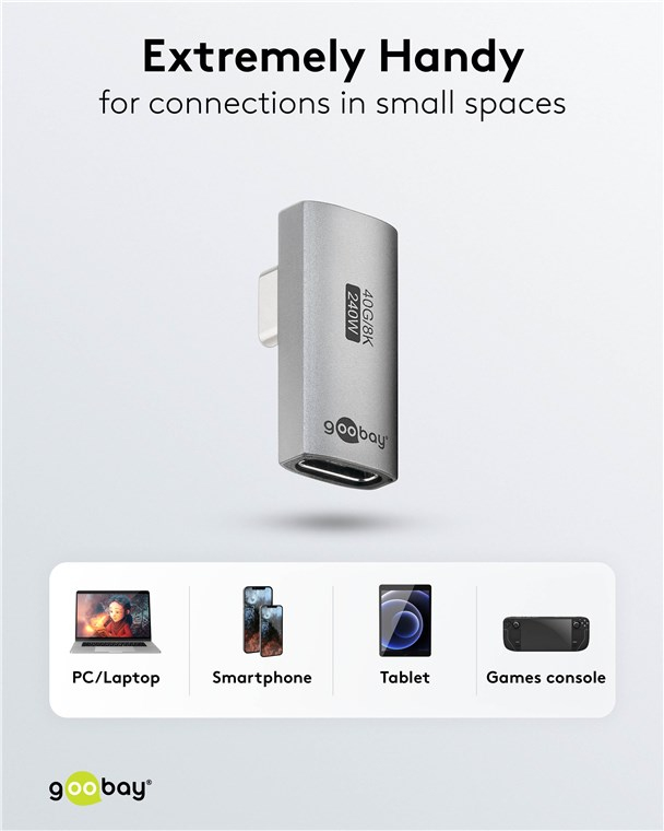 Goobay USB-C í USB-C 90° breytistykki - image 13 [0341abdb39]