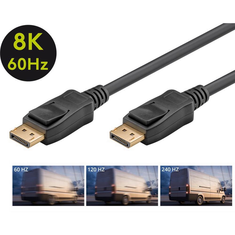 Goobay DisplayPort 2.0 8K 120Hz hann/hann, 3 metrar - image 6 [6ee4cd0d0a]