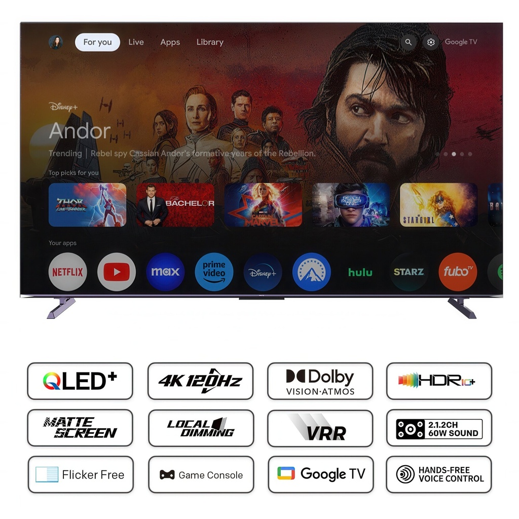Metz 100" Max QLED+ 120Hz 4K Dolby Vision/Atmos Google TV snjallsjónvarp - image 13 [f8953f0e84]
