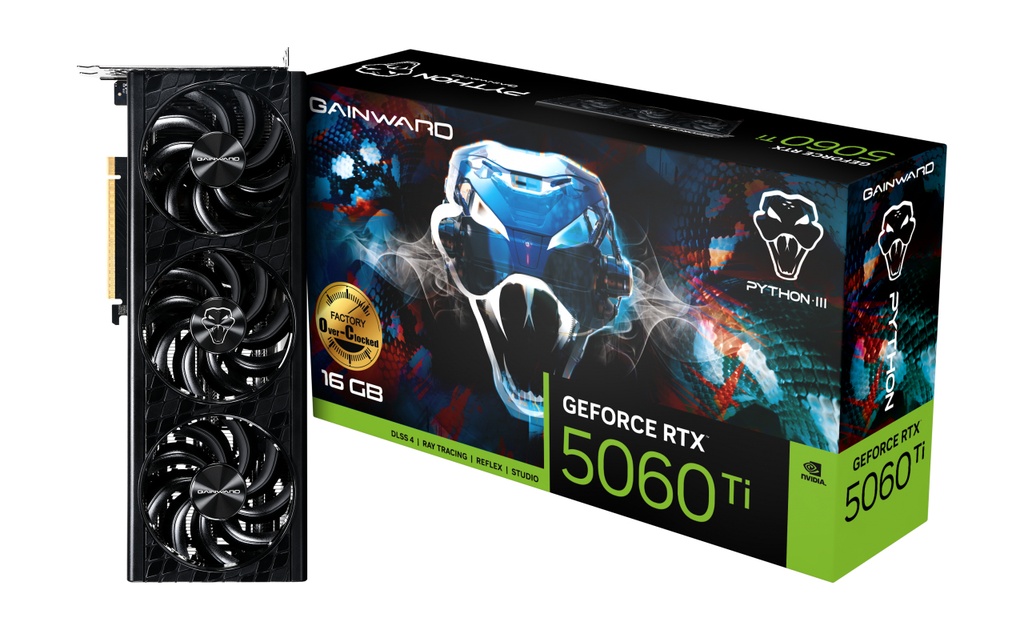 Gainward GeForce RTX 5060 Ti 16GB Python III OC skjákort - image 2 [e3774b45bf]