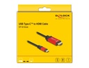 Delock USB-C í HDMI 8K HDR skjásnúra, 2.0m, Rauð - image 5 [35ea51ee0f]