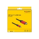 Delock USB-C í HDMI 8K HDR skjásnúra, 2.0m, Rauð - image 6 [8d13469e5a]
