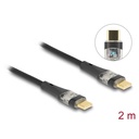 Delock USB-C PD 3.0 100W kapall, 2 metrar, svartur/glær - image 4 [7f02491888]