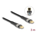 Delock USB-C PD 3.0 100W kapall, 3 metrar, svartur/glær - image 4 [d404597ddf]