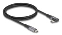 Delock USB-C 40Gbps PD 3.1 240W DP 1.4, 1m 90°, málmgrár - image 2 [2f9864d044]