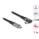 Delock USB-C 40Gbps PD 3.1 240W DP 1.4, 1m 90°, málmgrár - image 4 [136a89acfb]