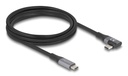 Delock USB-C 40Gbps PD 3.1 240W DP 1.4, 2m 90°, málmgrár - image 2 [69ac838646]
