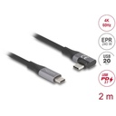 Delock USB-C 40Gbps PD 3.1 240W DP 1.4, 2m 90°, málmgrár - image 4 [ccf19e3552]