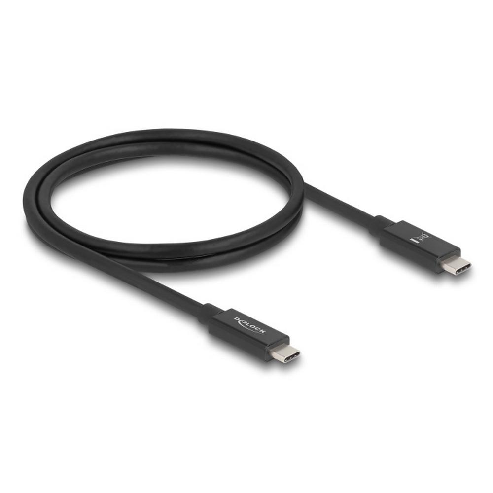 Delock USB 4.2 80Gbps 16K@60Hz PD 3.1 240W C í C kapall, 1 metrar, silfur - image 2 [1735e60bf8]