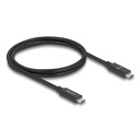 Delock USB 4.2 80Gbps 16K@60Hz PD 3.1 240W C í C kapall, 1 metrar, silfur - image 2 [1735e60bf8]
