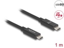 Delock USB 4.2 80Gbps 16K@60Hz PD 3.1 240W C í C kapall, 1 metrar, silfur - image 3 [ead1f915fe]