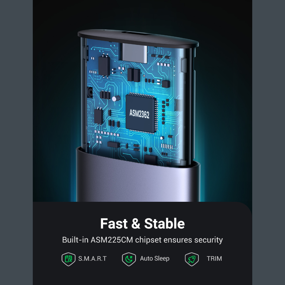 UGREEN USB-C M-Key 10Gpbs, 0.5m kapall, M.2 hýsing - image 6 [5bfbcdef5c]