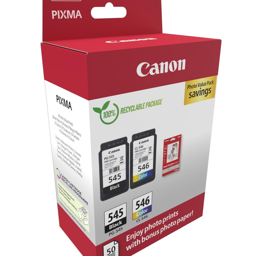 Canon PG-545 / CL-546 magnpakki og 10x15 cm ljósmyndapappír - image 2 [a2c3f803db]