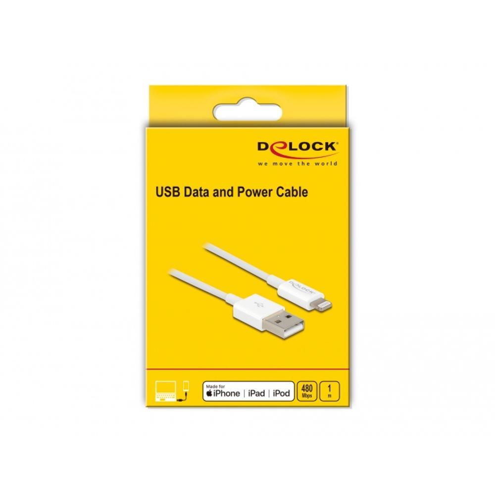 Delock USB2.0 í Apple Lightning kapall, 1 metri, hvítur - image 6 [dd86ee9a41]
