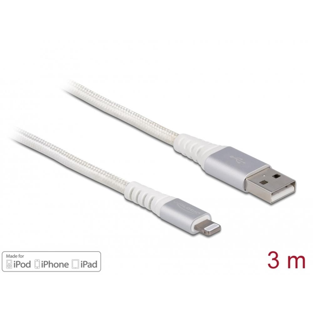 Delock USB2.0 í Apple Lightning kapall, 3 metrar, hvítur - image 4 [cf8d05a916]